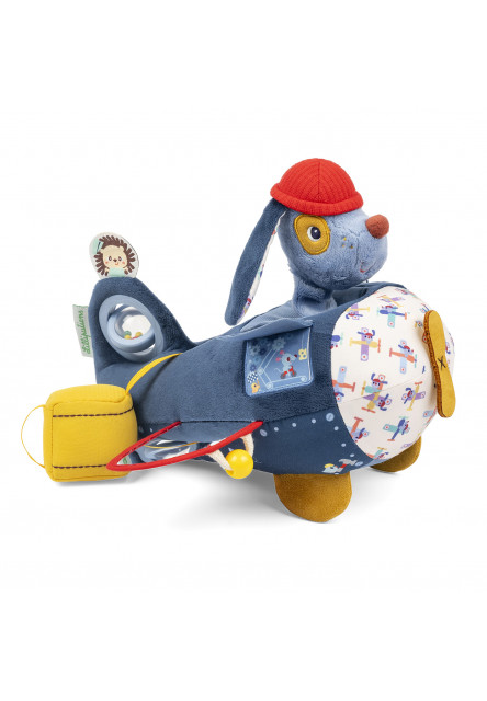 Lilliputiens – mäkká hračka s aktivitami – lietadlo psík Jules