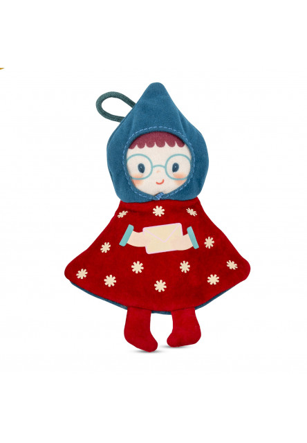 Lilliputiens – vianočná plyšová dekorácia – červená elfka Lilli