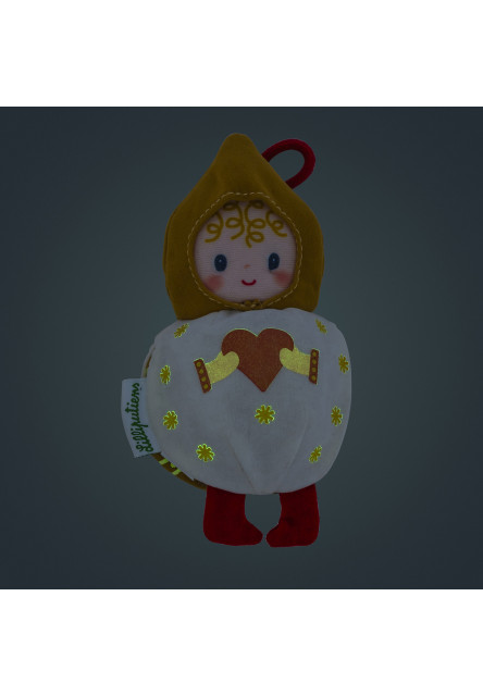 Lilliputiens – vianočná plyšová dekorácia – biela elfka Mimmi