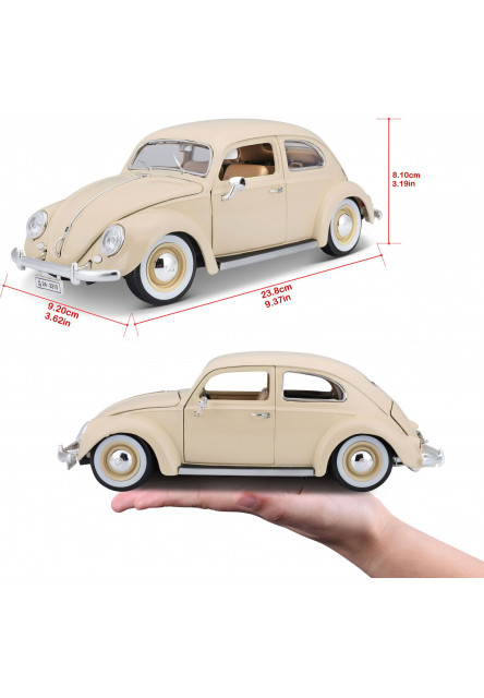 Bburago 1:18 Volkswagen Beetle 1955 Beige