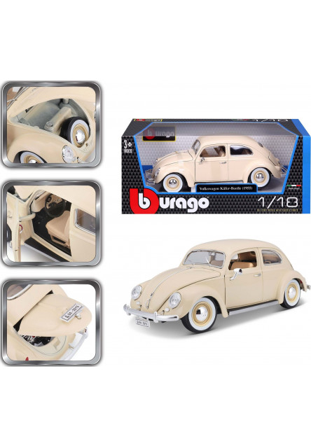 Bburago 1:18 Volkswagen Beetle 1955 Beige