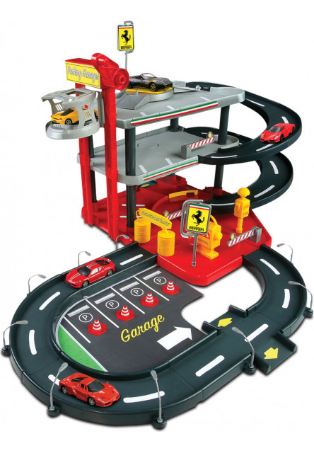 Bburago PLAY 1:43 Ferrari Race & Play Parking Garage - 2 autíčka