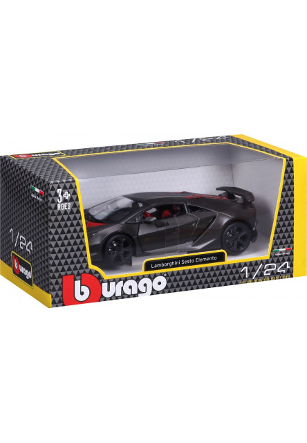 Bburago 1:24 Plus Lamborghini Sesto Elemento Metallic Grey