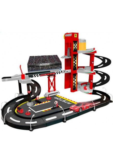 Bburago PLAY 1:43 Ferrari Race & Play garáž s jedným autíčkom 30197