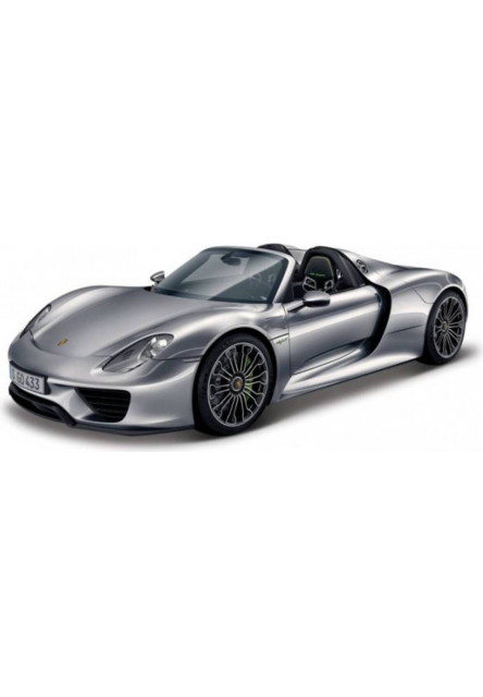 Bburago 1:24 Plus Porsche 918 Spyder Metallic Grey