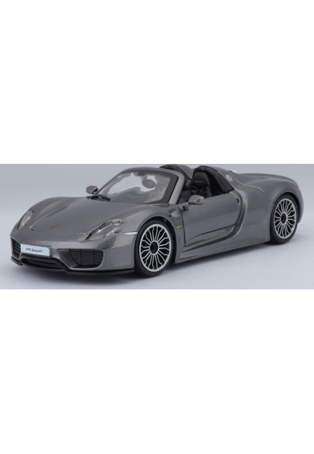 Bburago 1:24 Plus Porsche 918 Spyder Metallic Grey