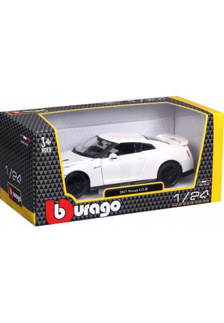 Bburago 1:24 Plus Nissan GT-R Metallic White
