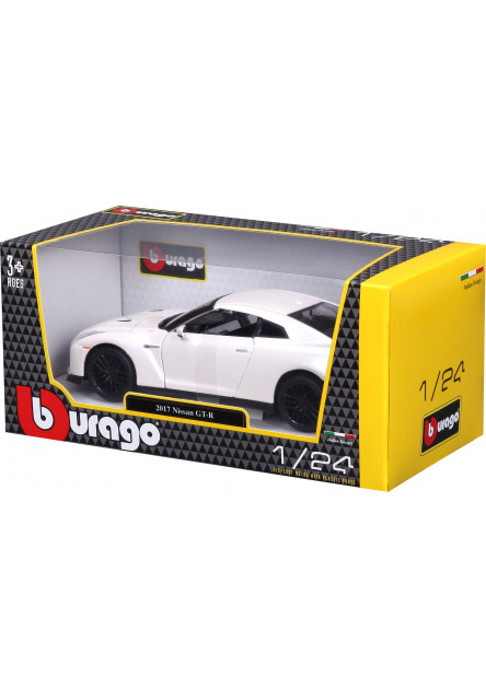 Bburago 1:24 Plus Nissan GT-R Metallic White