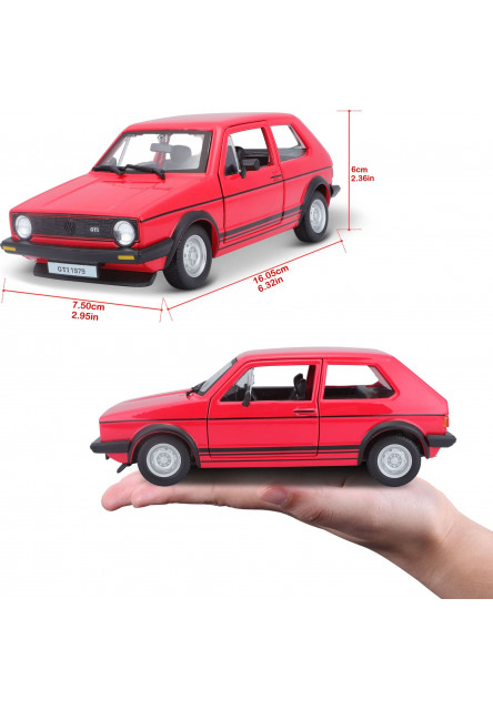 Bburago 1:24 Plus Volkswagen Golf MK1 GTI Red