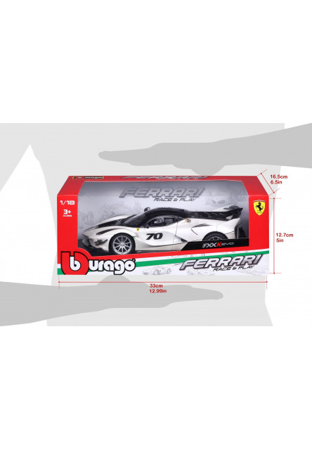 Bburago 1:18 Ferrari TOP  FXX-K EVO Nr.70 (white/black)