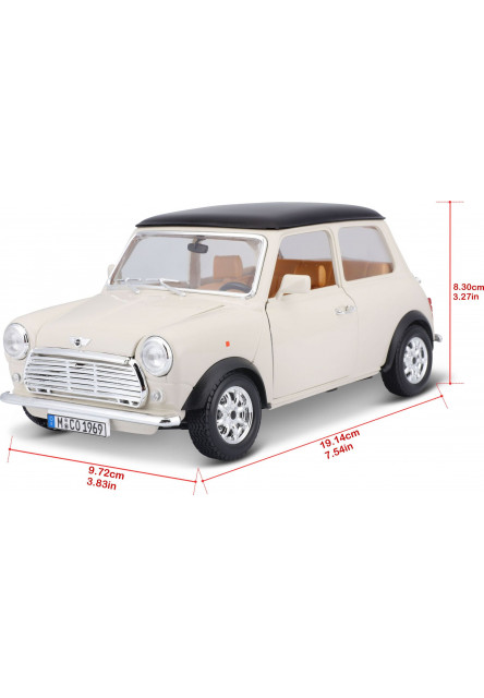 Bburago 1:18 Mini Cooper (1969) Beige