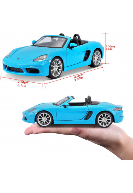 Bburago 1:24 Plus Porsche 718 Boxster Blue