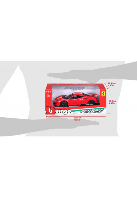 Bburago 1:24 Ferrari  TOP 488 Pista (red)