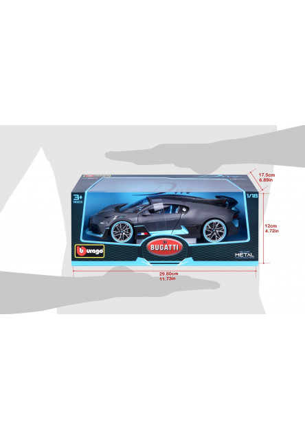 Bburago 1:18 TOP Bugatti Divo Grey