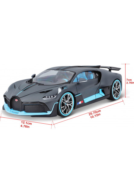 Bburago 1:18 TOP Bugatti Divo Grey