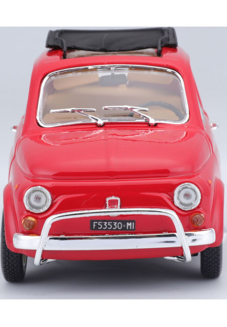 Bburago 1:24 Fiat 500L (1968) Red