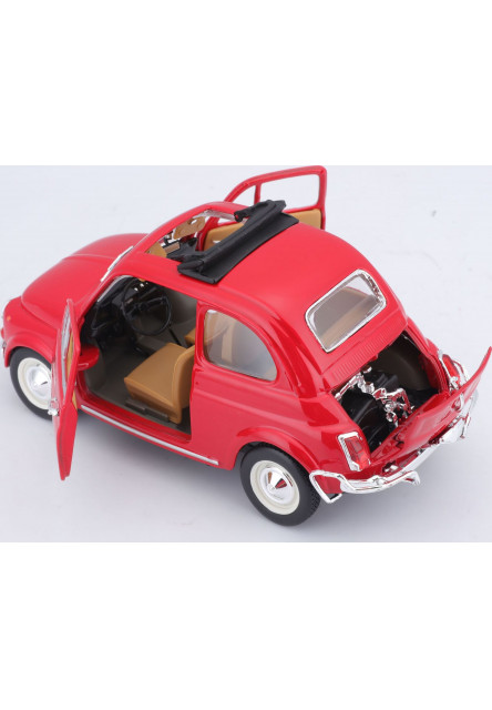Bburago 1:24 Fiat 500L (1968) Red