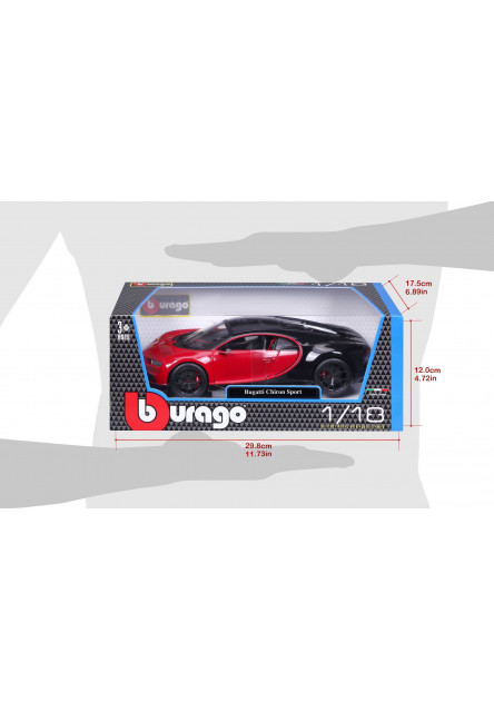 Bburago 1:18 Plus Bugatti Chiron Sport PLUS red
