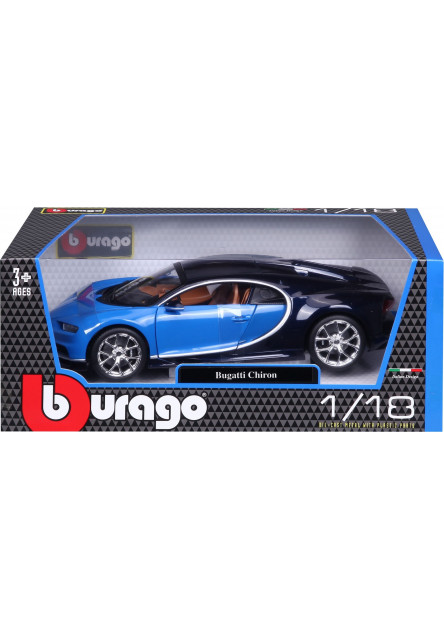 Bburago 1:18 Plus Bugatti Chiron blue/deep blue
