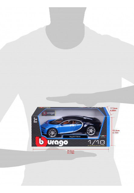 Bburago 1:18 Plus Bugatti Chiron blue/deep blue
