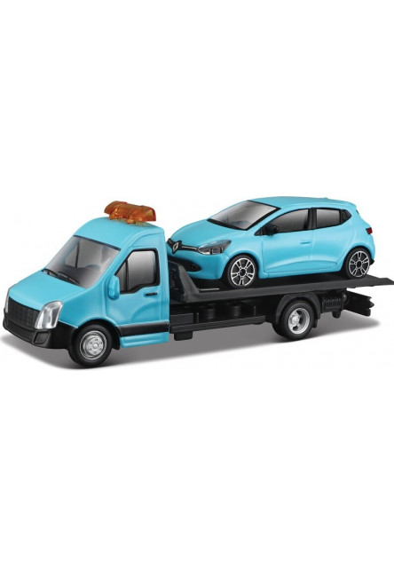 Bburago 1:43 Odťahovka + Renault Clio modré