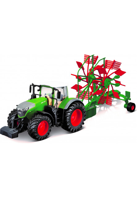 Bburago 1:50 Farm Traktor Fendt 1050 Vario with Whirl Rake