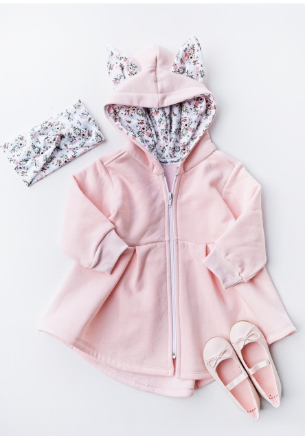 Dievčenský kabát ružový