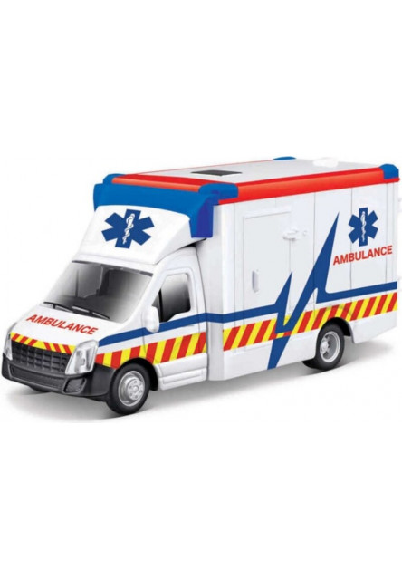 Bburago 1:43 servisné vozidlá Ambulance with Stretcher