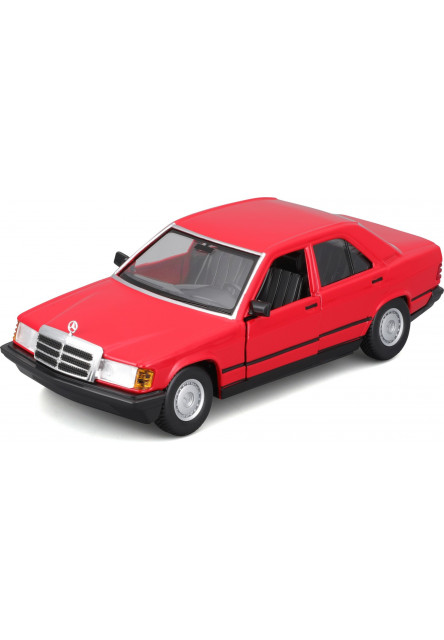 Bburago 1:24 Plus - 1987 Mercedes-Benz 190E - Red