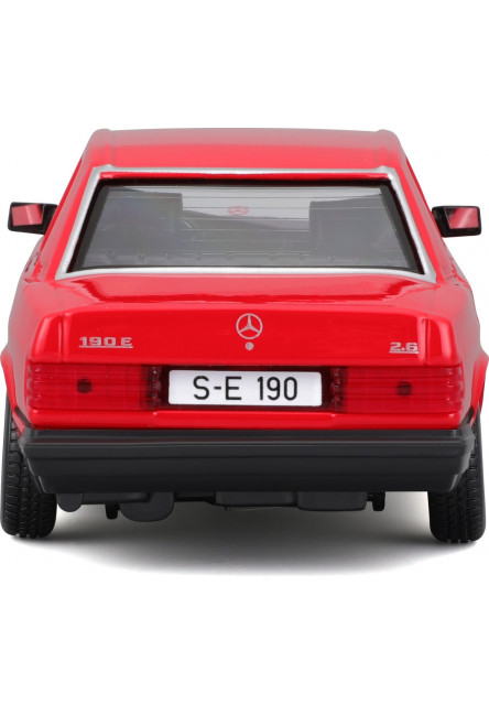 Bburago 1:24 Plus - 1987 Mercedes-Benz 190E - Red