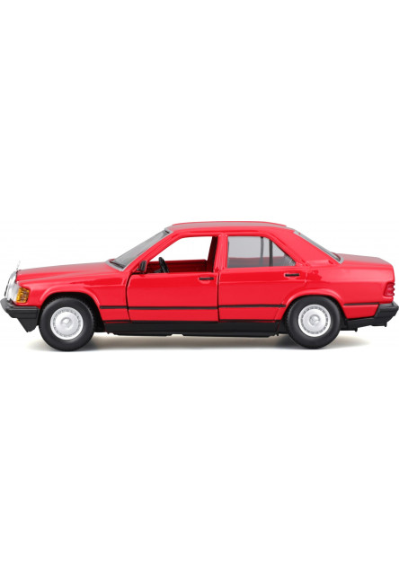 Bburago 1:24 Plus - 1987 Mercedes-Benz 190E - Red