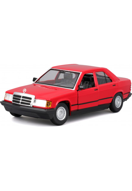 Bburago 1:24 Plus - 1987 Mercedes-Benz 190E - Red