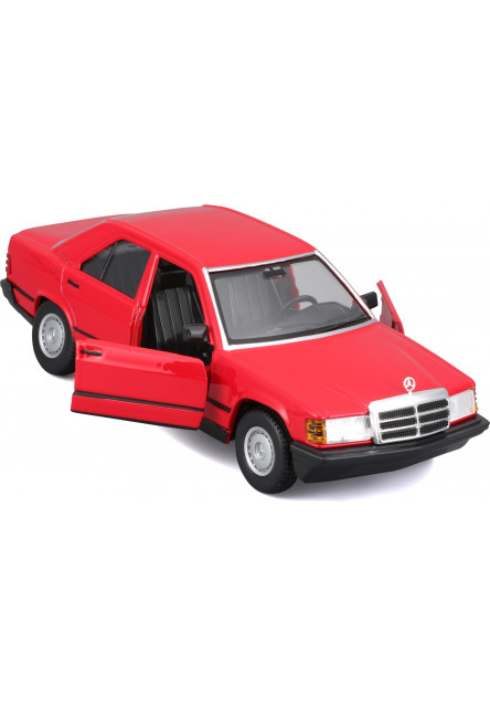Bburago 1:24 Plus - 1987 Mercedes-Benz 190E - Red