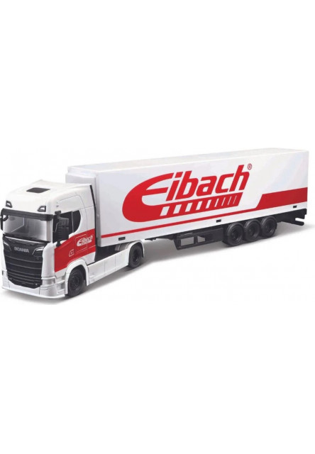 Bburago 1:43 Truck with trailer - Scania 770 S - White Trailer Eibach