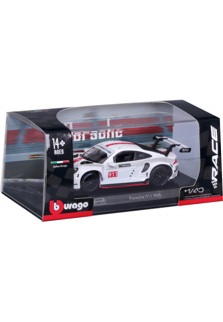 Bburago 1:43 Racing Porsche 911 RSR in decorative box