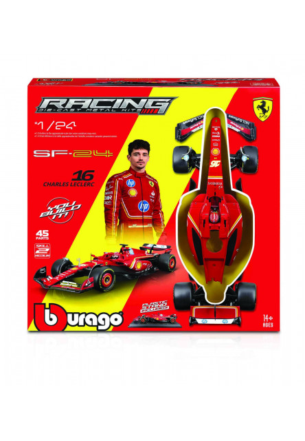 Bburago 1:24 Ferrari F1 Racing Model KIT - Stavebnica SF24 (2024) nr.16 Charles Leclerc