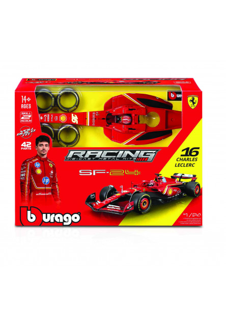Bburago 1:24 Ferrari F1 Racing Model KIT - Stavebnica SF24 (2024) nr.55 Carlos Sainz