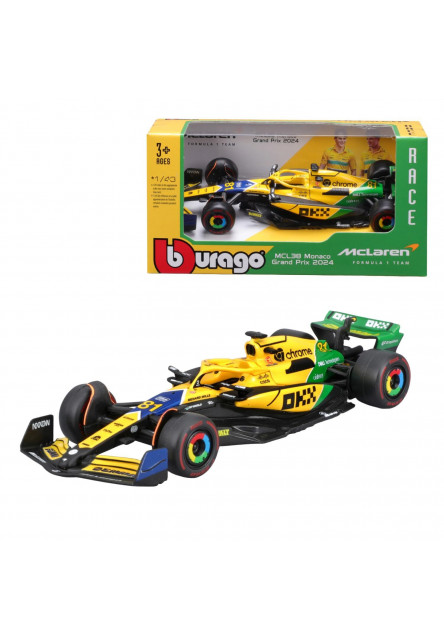 Bburago 1:43 RACE Formula F1 - McLaren F1 Team MCL38 (2024) #4 Senna Edition
