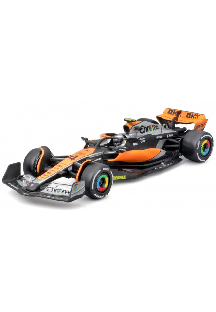 Bburago 1:43 RACE Formula F1 2PAC - McLaren F1 Team MCL38 (2024) #4 L.Norris #81 O.Piastri