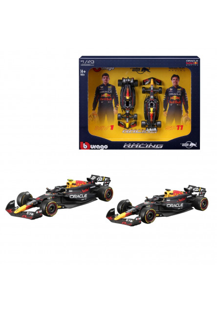 Bburago 1:43 RACE Formula F1 2PAC - Red Bull Racing RB20(2024) #1 M.Verstappen #11 S.Perez