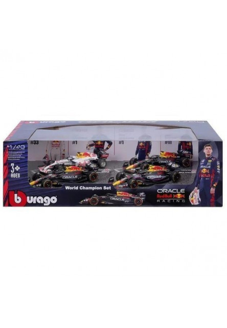 Bburago 1:43 RACE Formula F1 4PAC - Red Bull Racing RB20(2024) #1 M.Verstappen #11 S.Perez