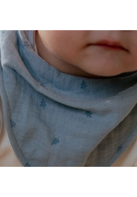 Podbradník bandana 2 ks Pure Denim Blue