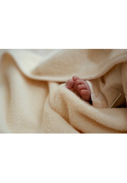 Osuška s kapucňou 75x75 cm Husa Newborn Naturals