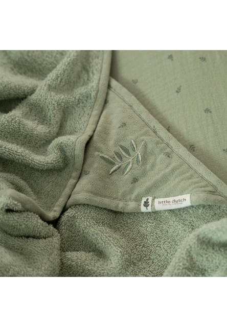 Osuška s kapucňou 100x100 cm Pure Sage