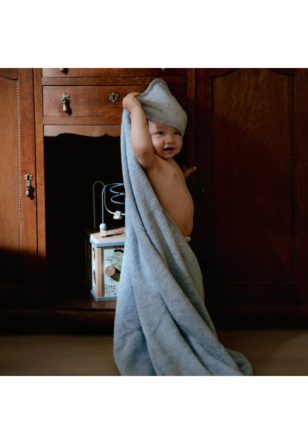 Osuška s kapucňou 100x100 cm Pure Denim Blue