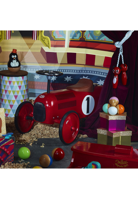 Vintage odrážadlo červené