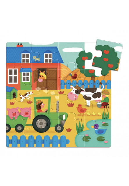 Drevená sada zábavných hier so zvieratkami 4 v 1