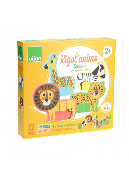 Drevené puzzle Veselé safari