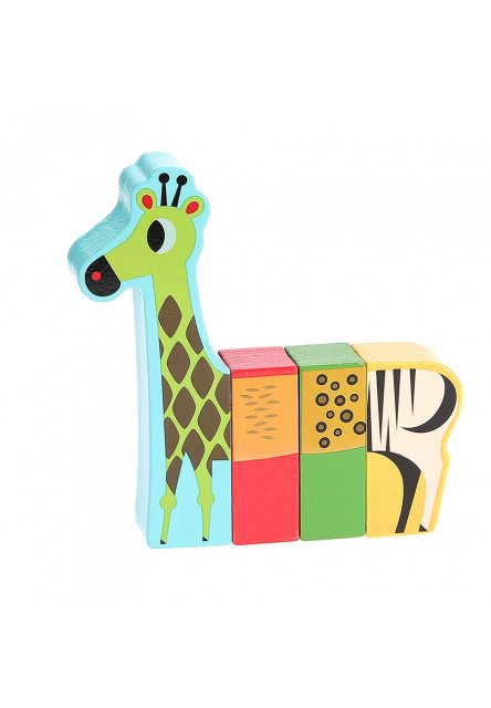 Drevené puzzle Veselé safari