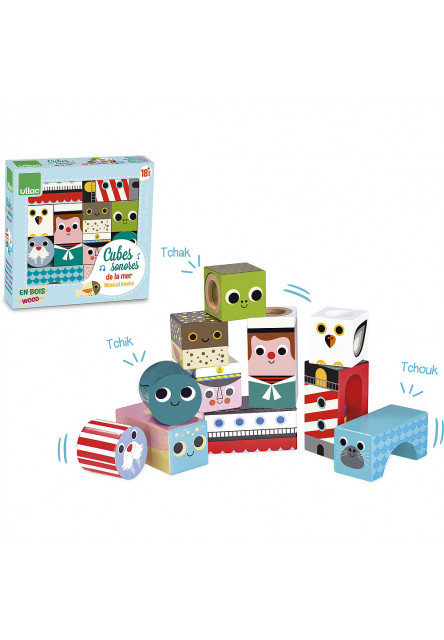 Drevené zvukové kocky More